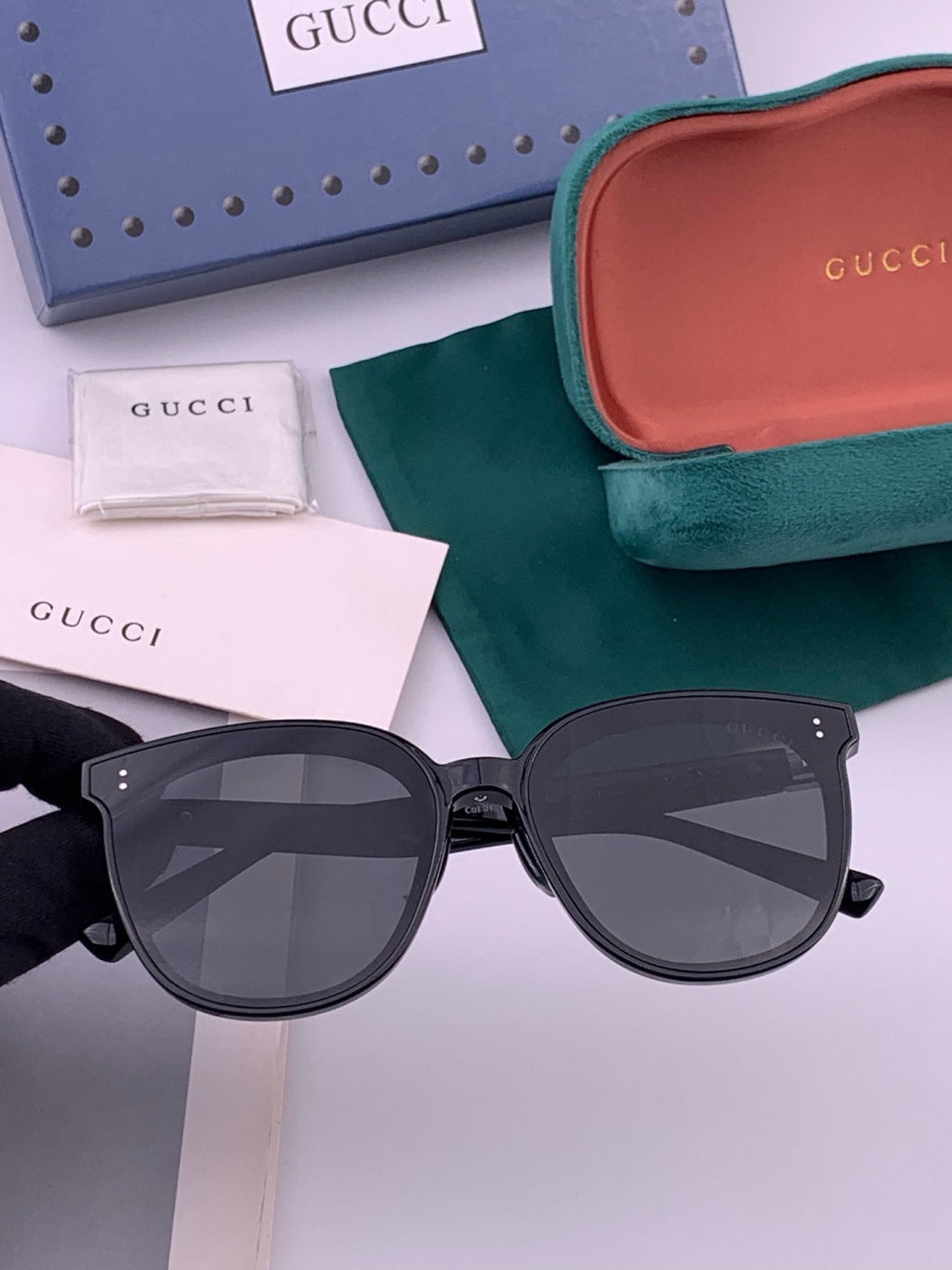 Gucci G20 Polarized Square Black Lens Sunglasses for Men & Women - 371617