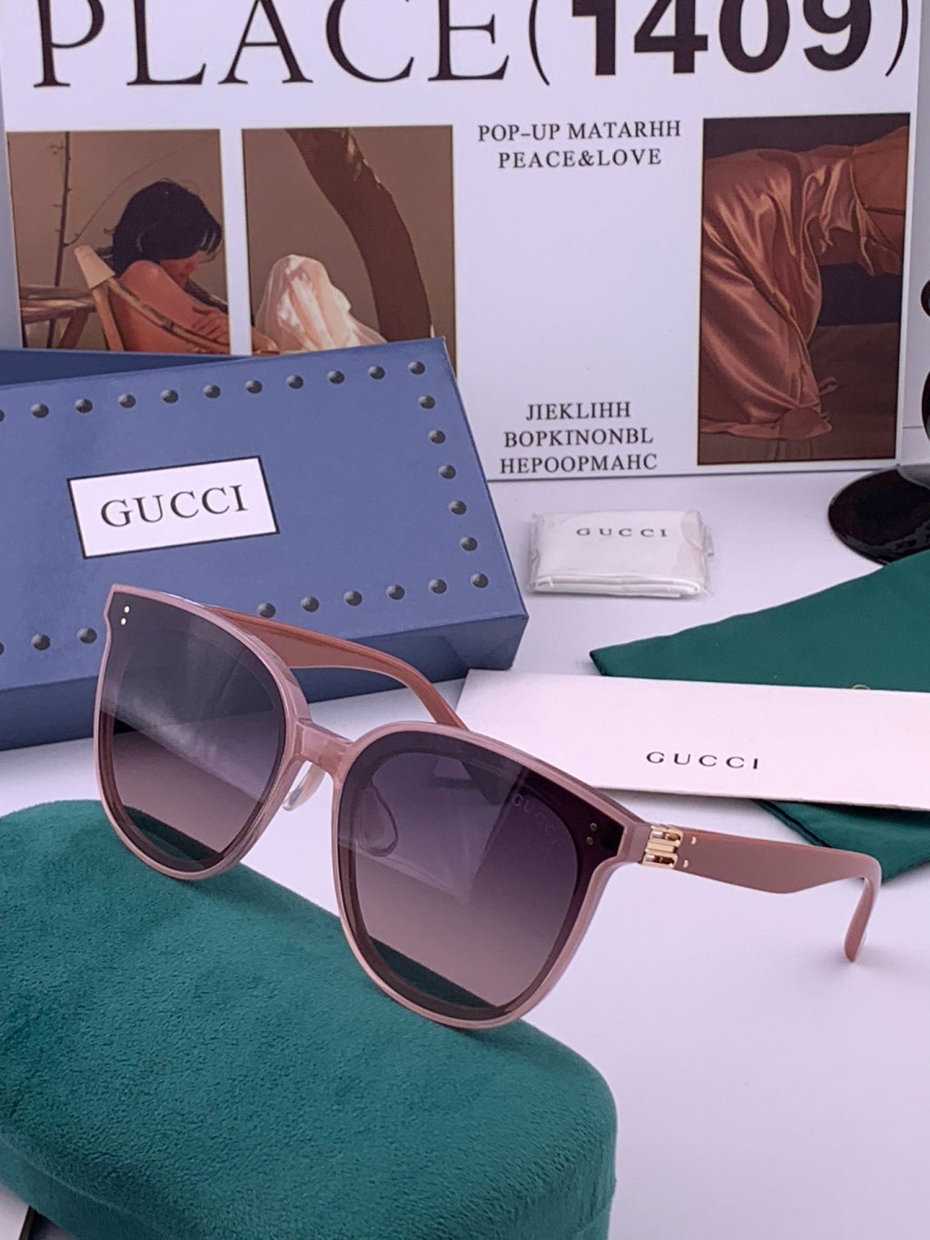 Gucci G20 Polarized Square Black Lens Sunglasses for Men & Women - detail image 2