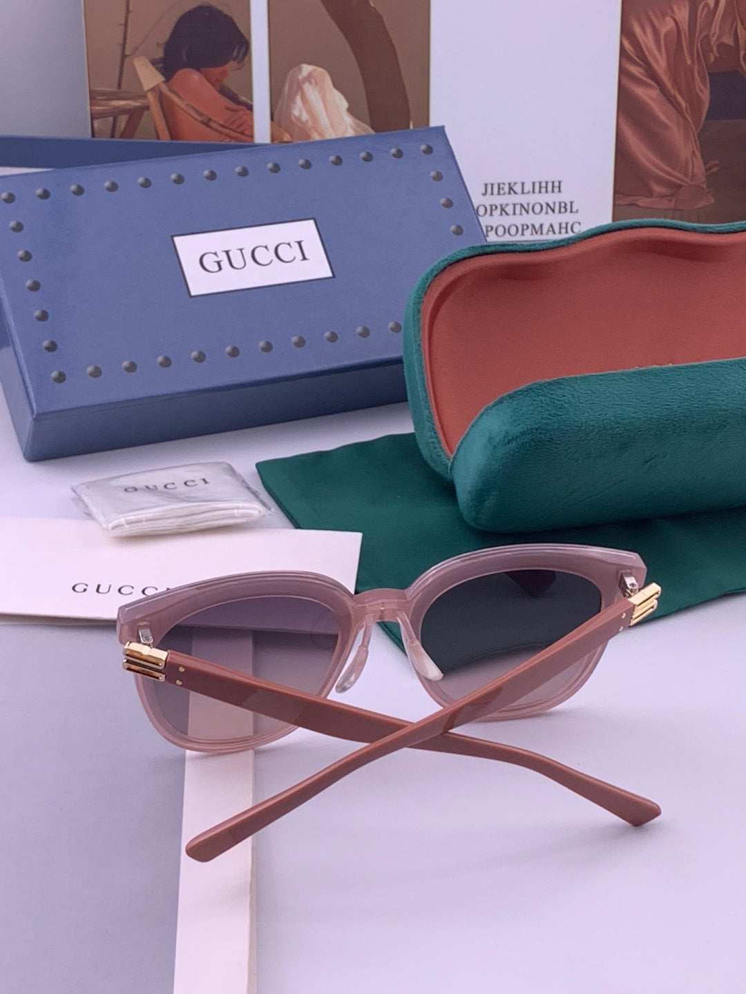 Gucci G20 Polarized Square Black Lens Sunglasses for Men & Women - detail image 6
