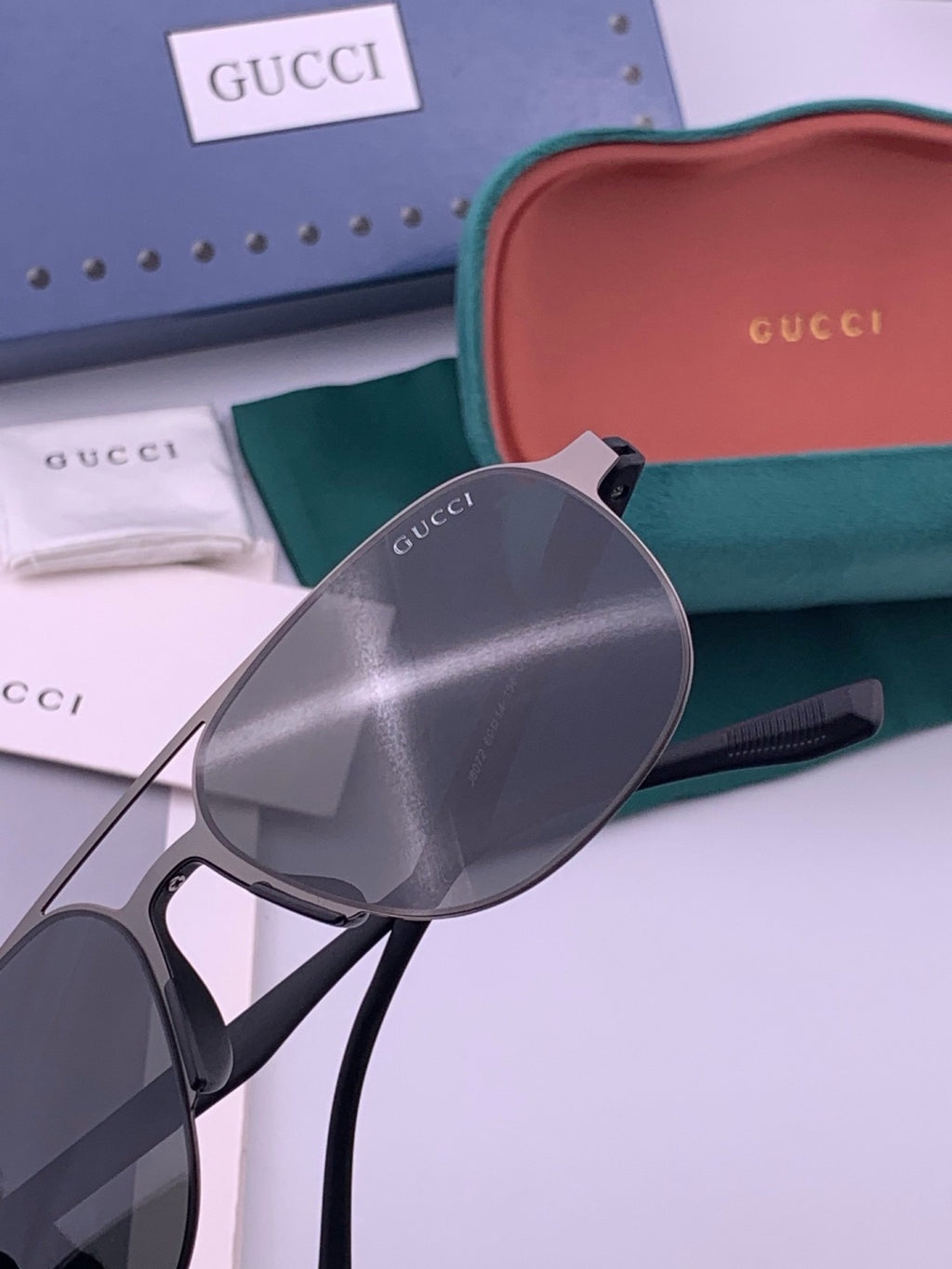 Gucci G2807 Polarized Aviator Black Lens Sunglasses for Men - 371623 - detail image 4
