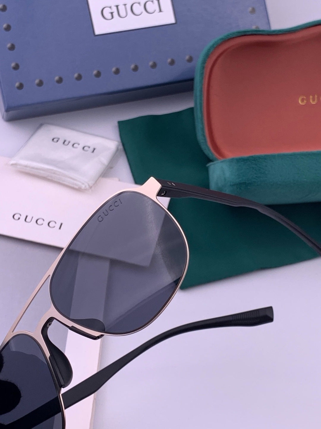 Gucci G2807 Polarized Aviator Black Lens Sunglasses for Men - 371624 - detail image 3