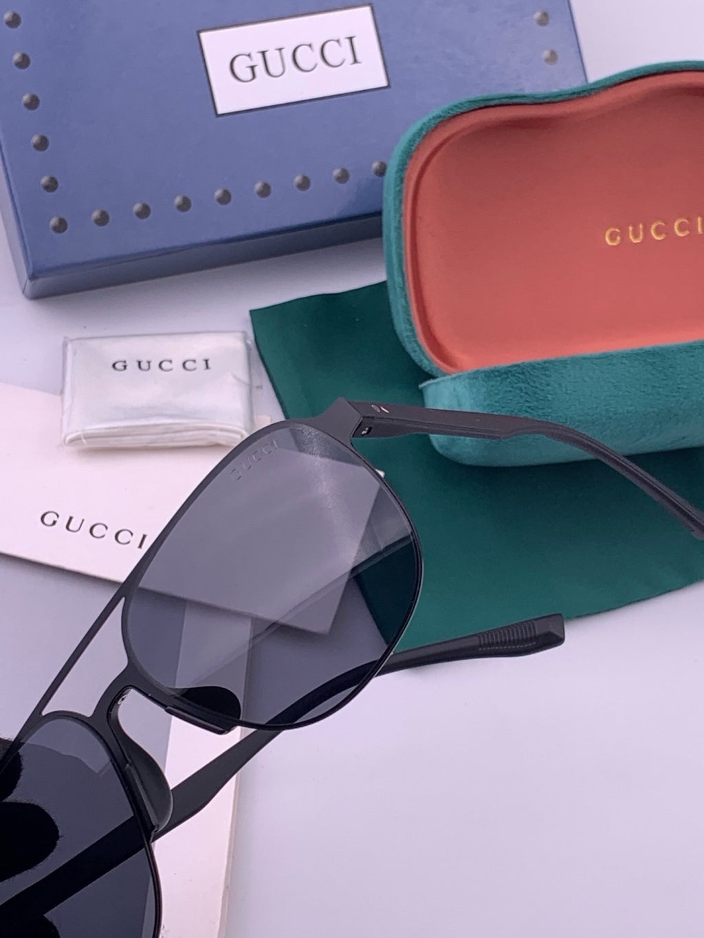 Gucci G2807 Polarized Aviator Black Lens Sunglasses for Men - 371625 - detail image 3