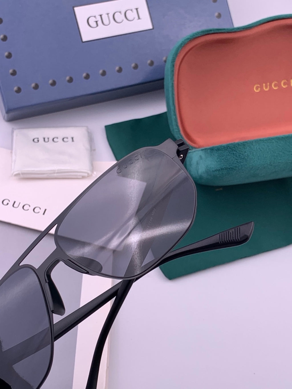Gucci G1225 Polarized Aviator Gold Lens Sunglasses for Men - 371627 - detail image 5