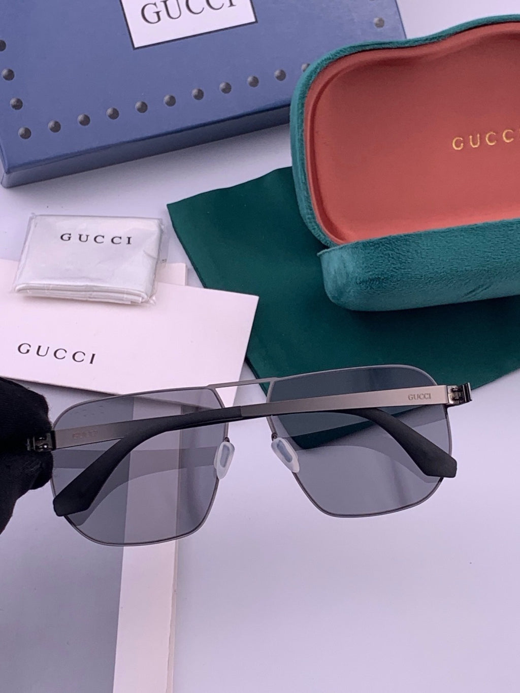 Gucci G2504 Fashion Black Lens Sunglasses for Men & Women - 371628 - detail image 7