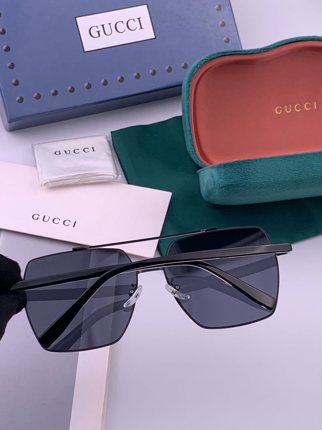 Gucci G5803 Polarized Aviator Black Lens Sunglasses for Men - 371629 - detail image 7