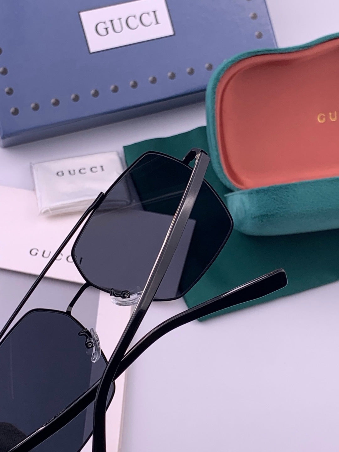 Gucci G5803 Polarized Aviator Black Lens Sunglasses for Men - 371629 - detail image 6