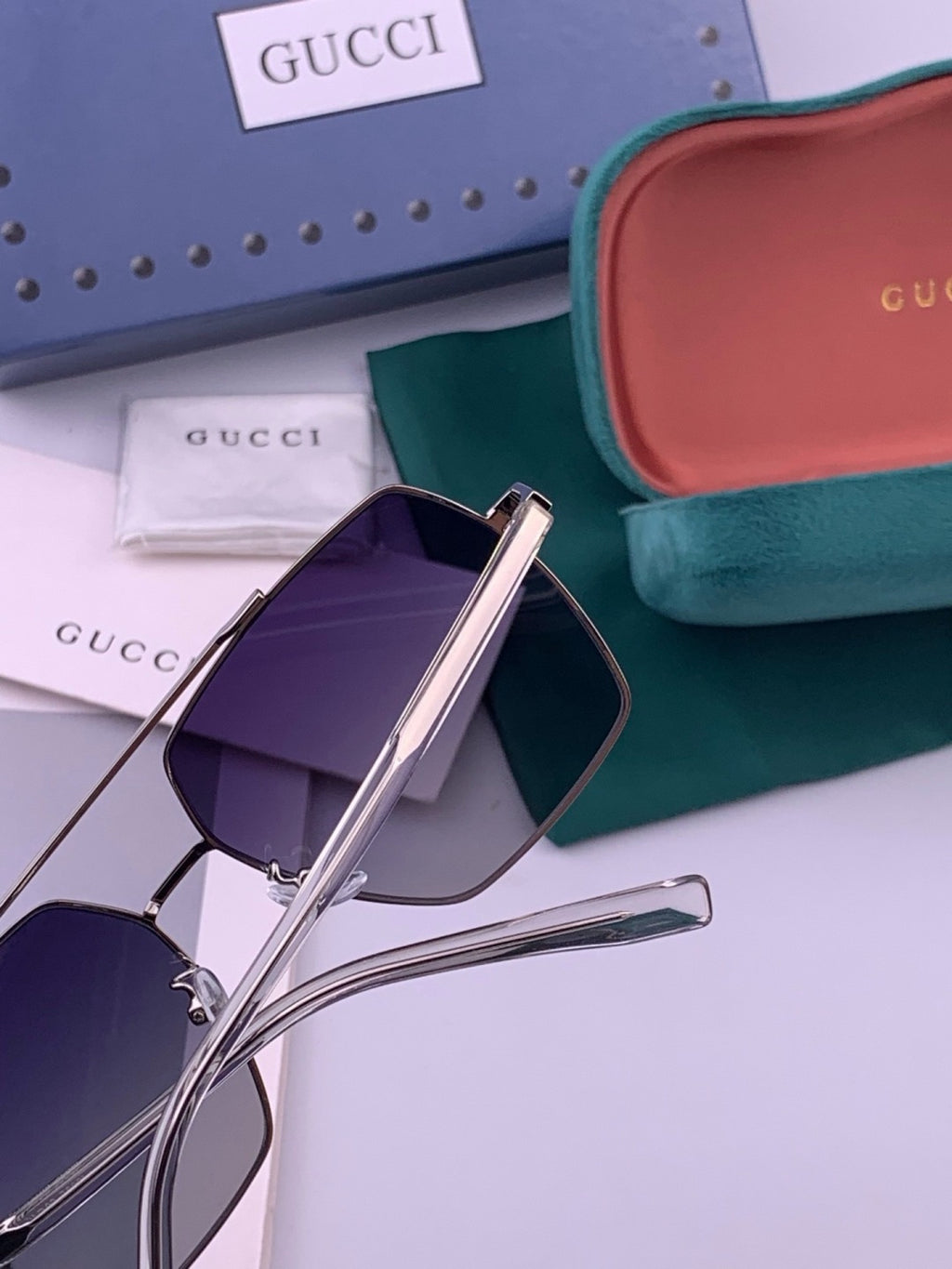 Gucci G5803 Polarized Aviator Black Lens Sunglasses for Men - 371630 - detail image 5