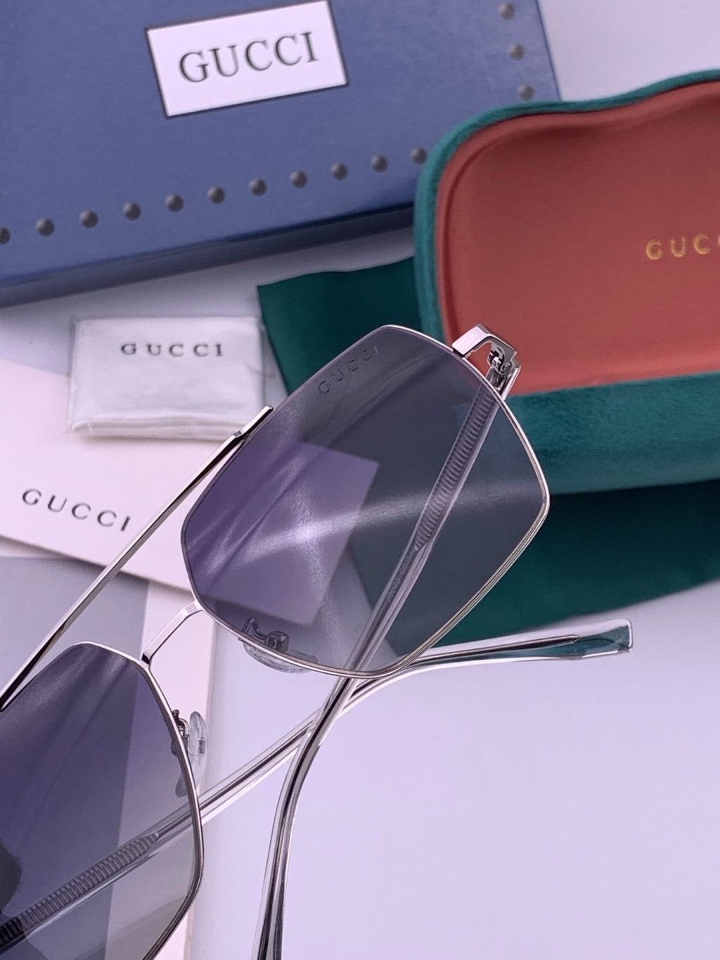 Gucci G5803 Polarized Aviator Black Lens Sunglasses for Men - 371630 - detail image 4