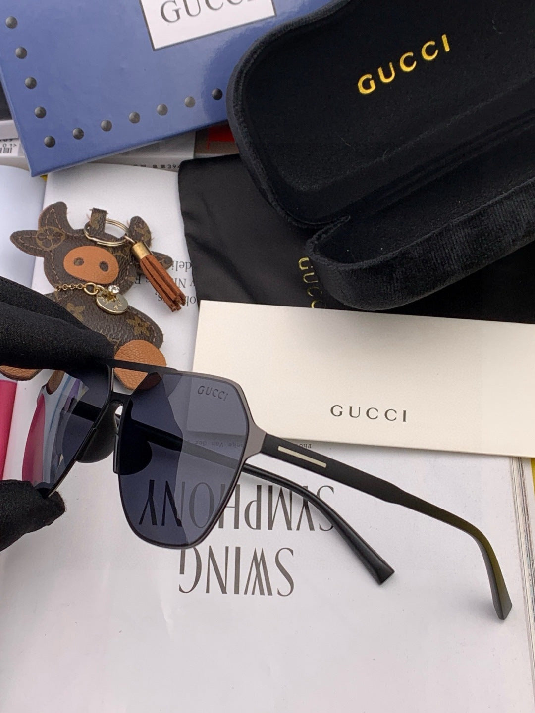 Gucci G3807 Polarized Aviator Brown Lens Sunglasses for Men - 371596 - detail image 4