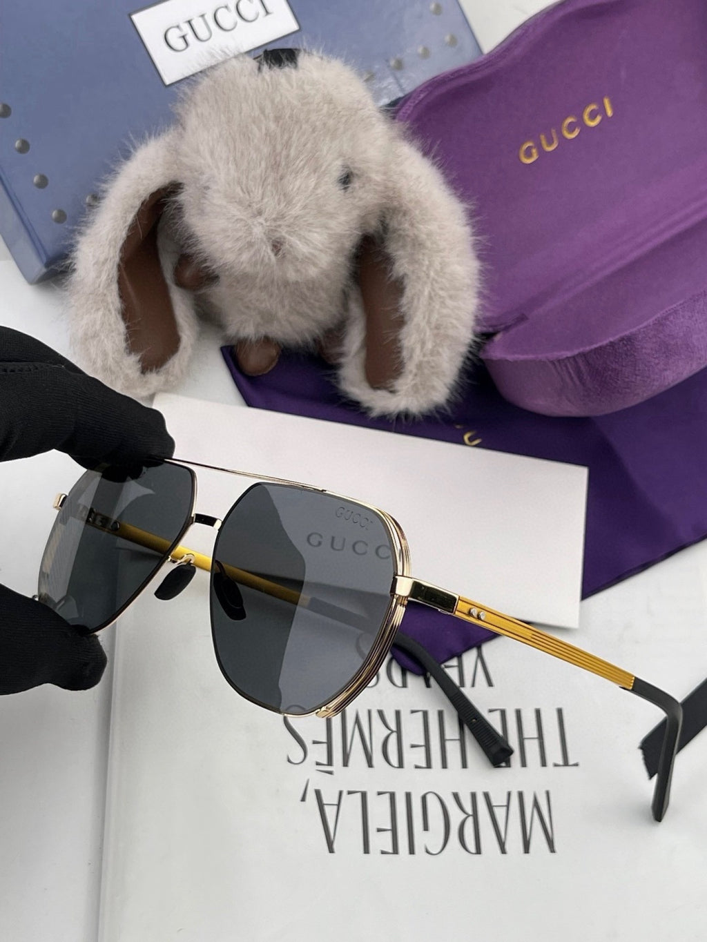 Gucci G2881 Polarized Aviator Gold Lens Sunglasses for Men - 371597 - detail image 5