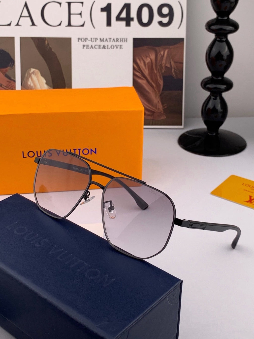 Gucci G3807 Polarized Aviator Gold Lens Sunglasses for Men - 371598 - detail image 2