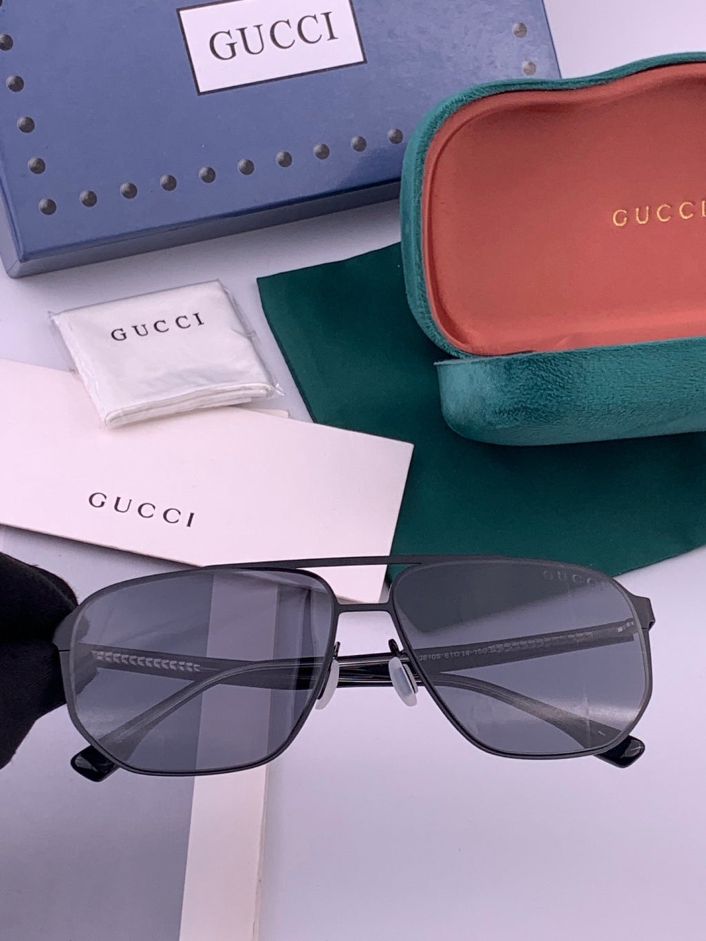 Gucci G3380 Polarized Aviator Gold Lens Sunglasses for Men - 371601