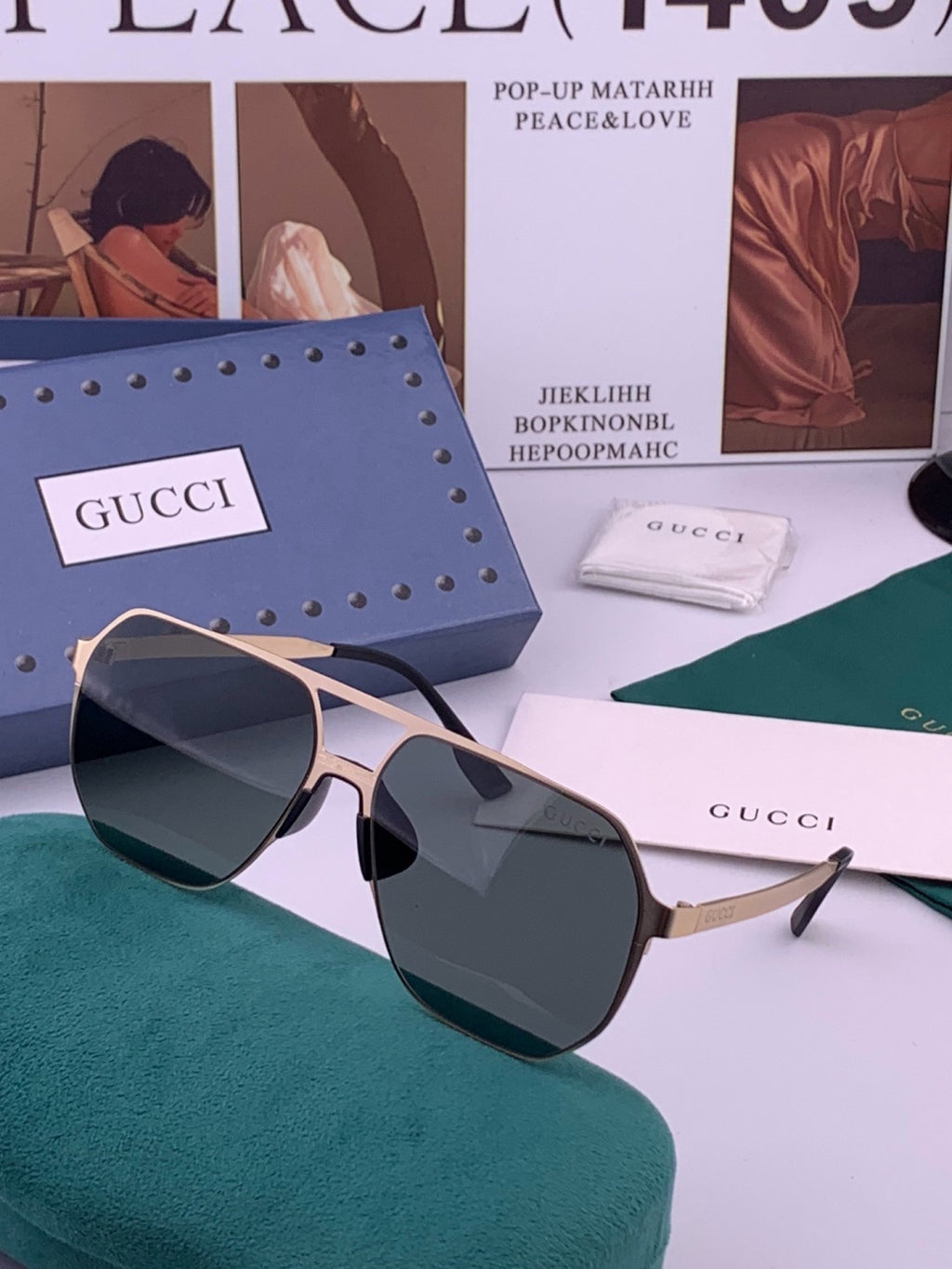 Gucci G3380 Polarized Aviator Gold Lens Sunglasses for Men - 371602 - detail image 2