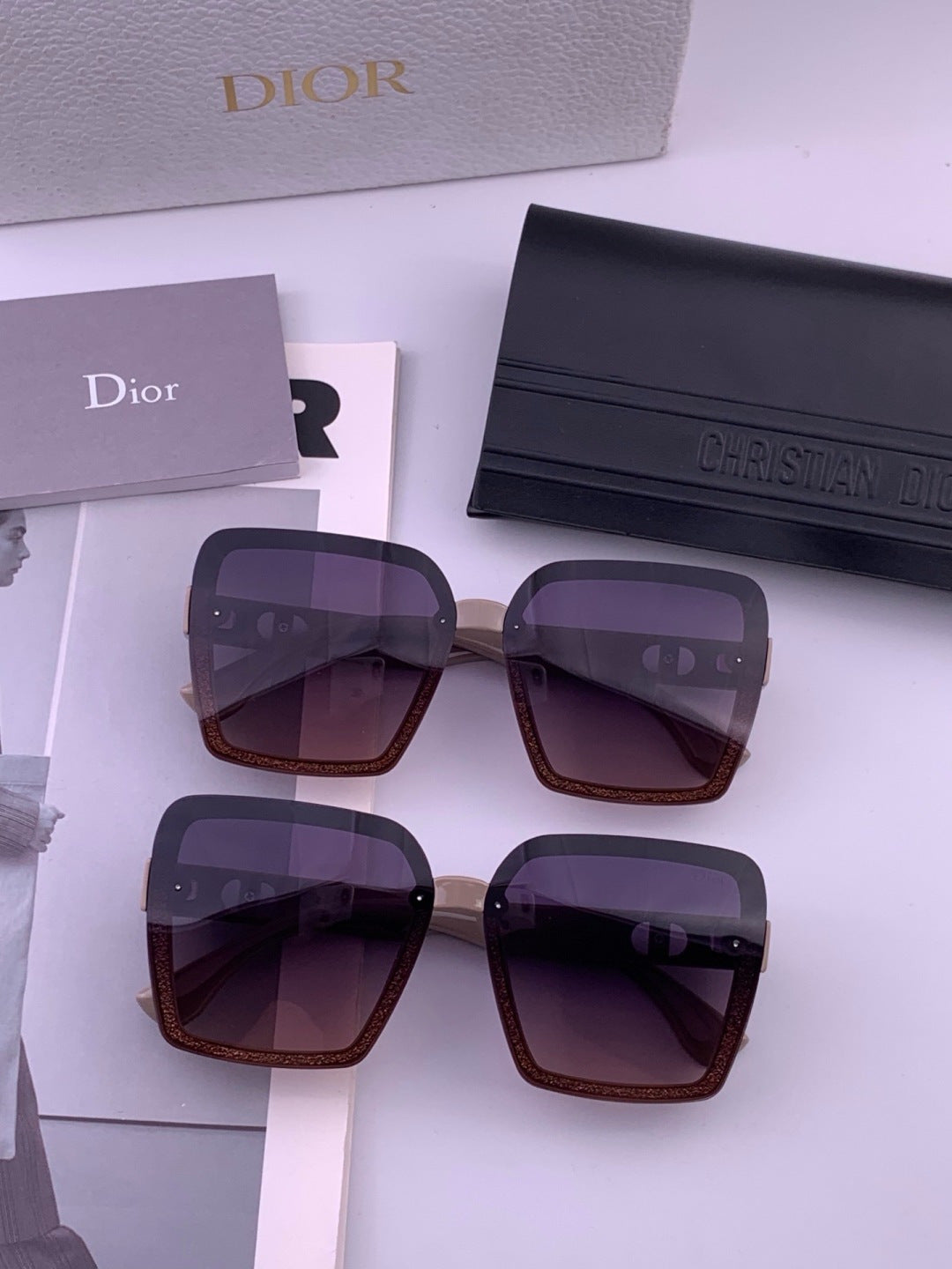 Dior D3200 Polarized Fashion Black Lens Sunglasses for Men & Women - 371893 - detail image 6