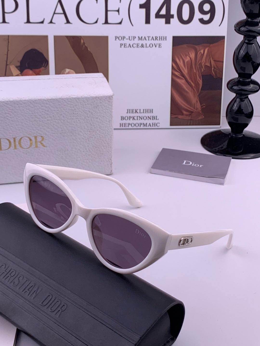 Dior D4109 Polarized Square Pink Lens Sunglasses for Men & Women - 371894