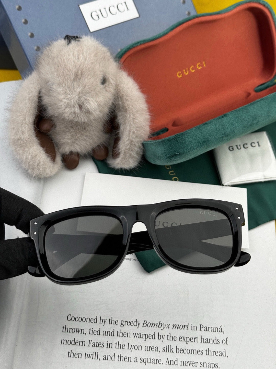 Gucci G9108 Polarized Square Black Lens Sunglasses for Men & Women - 371603