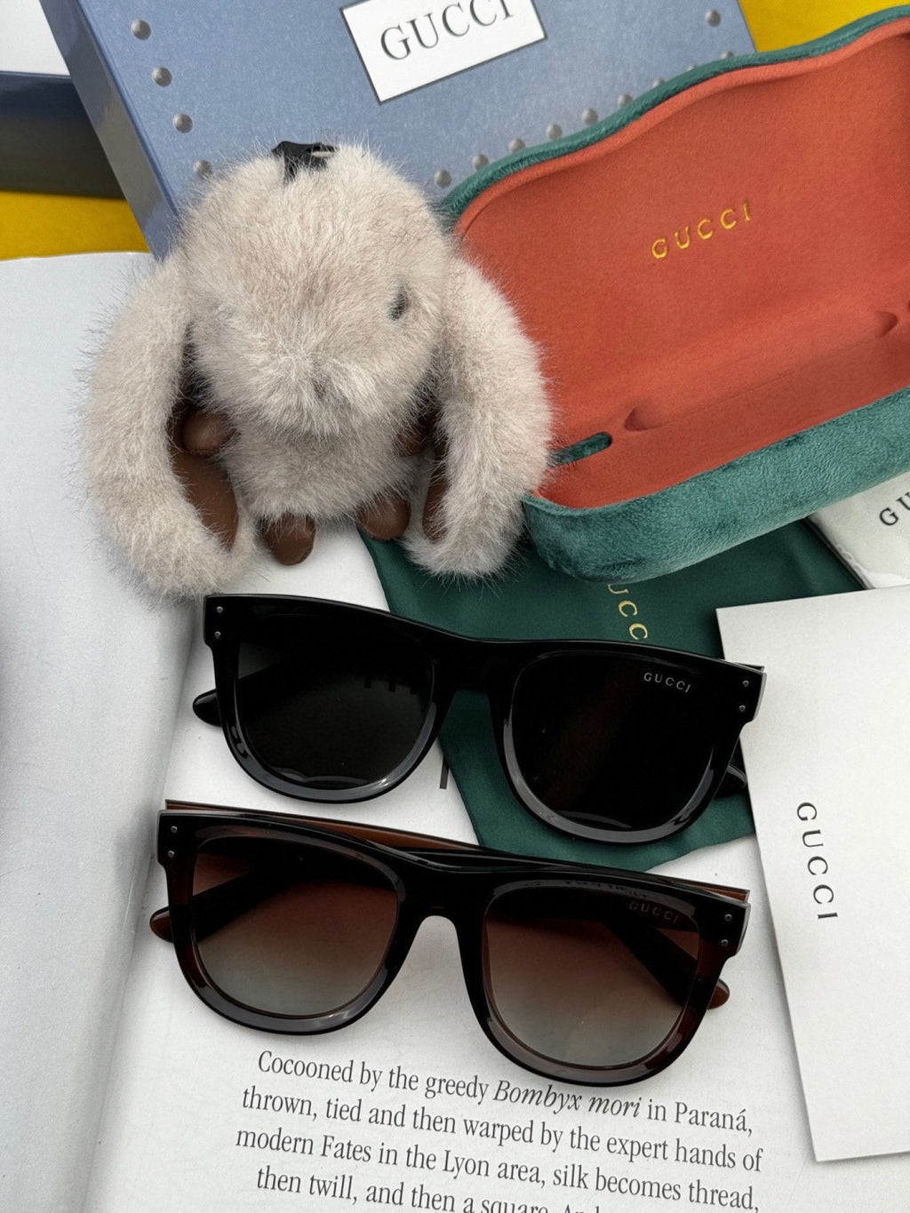 Gucci G9108 Polarized Square Black Lens Sunglasses for Men & Women - 371603 - detail image 6