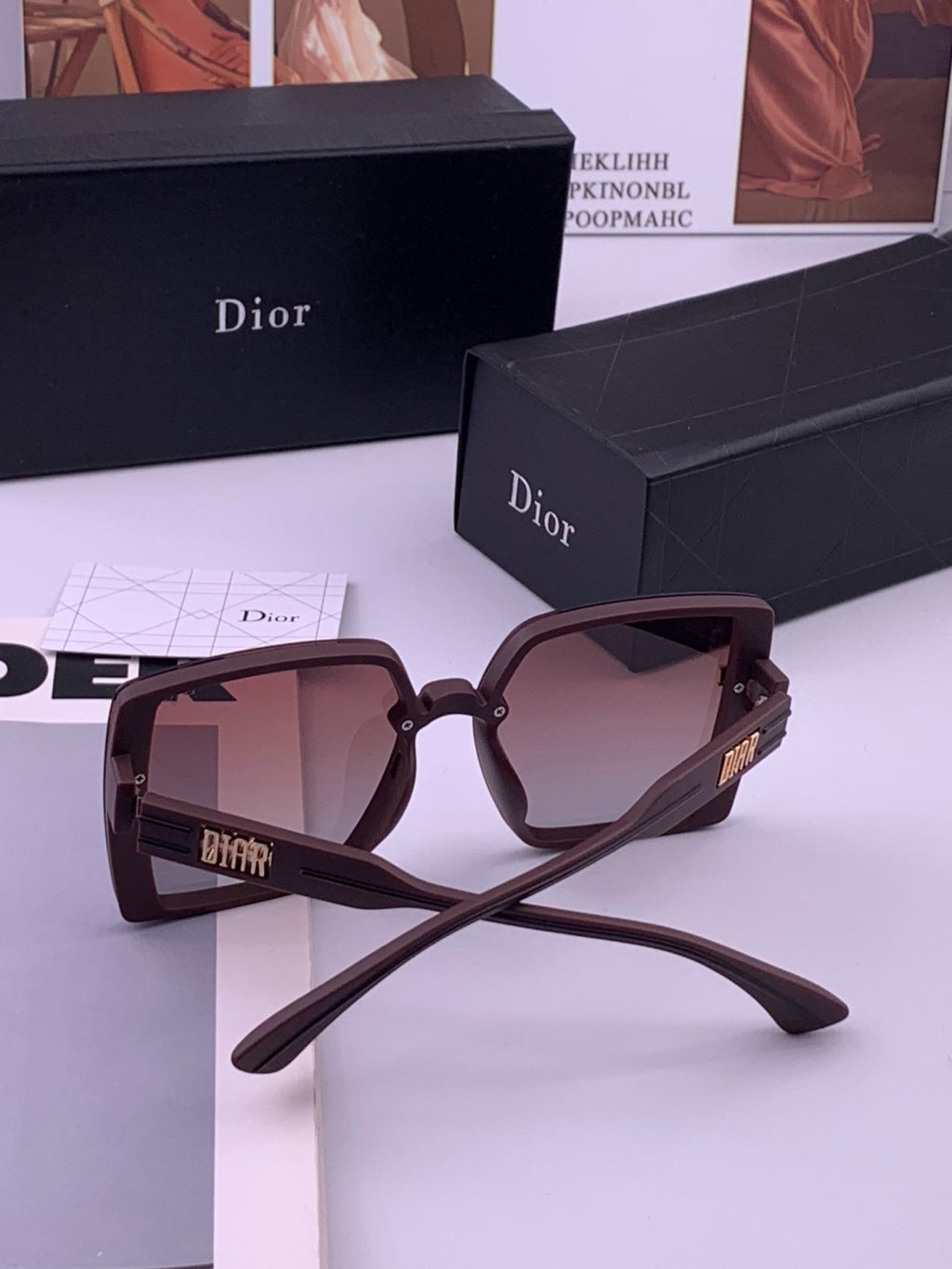 Dior D5290 Polarized Square Brown Lens Sunglasses for Men & Women - 371898 - detail image 5