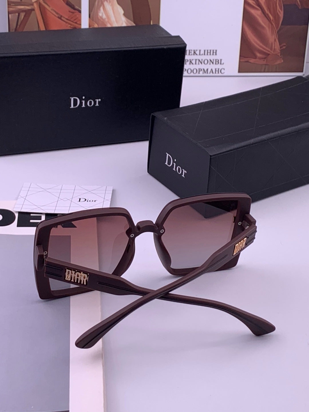 Dior D5290 Polarized Square Brown Lens Sunglasses for Men & Women - 371898 - detail image 5