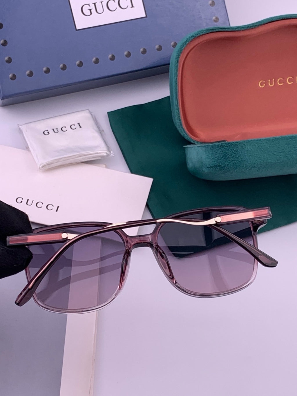 Gucci G7231 Metal Fashion Red Lens Sunglasses for Men & Women - 371604 - detail image 6