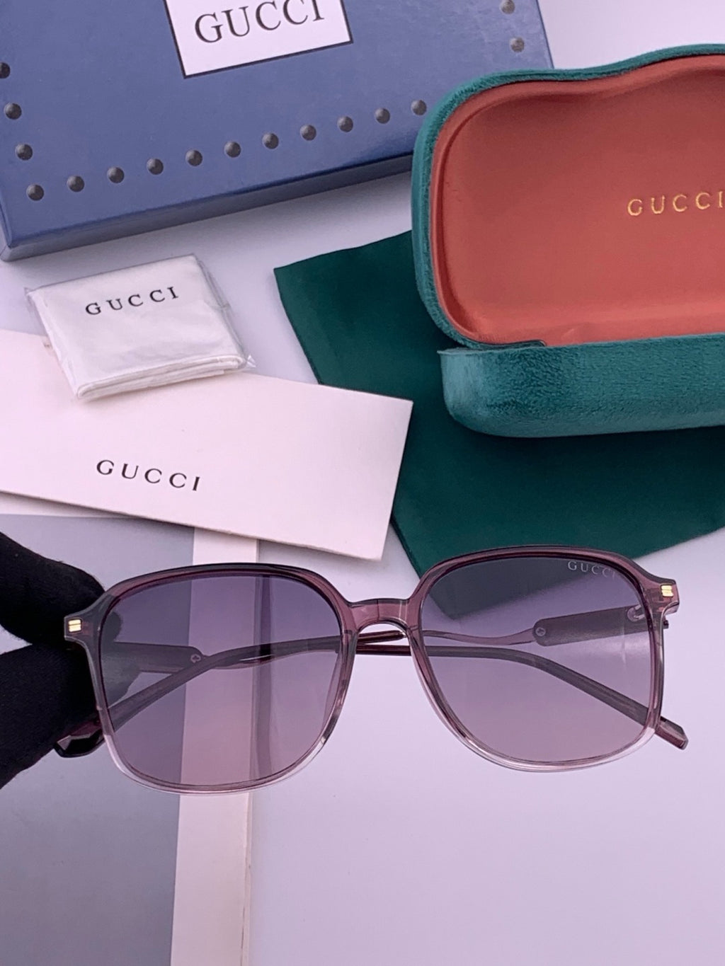 Gucci G7231 Metal Fashion Red Lens Sunglasses for Men & Women - 371604