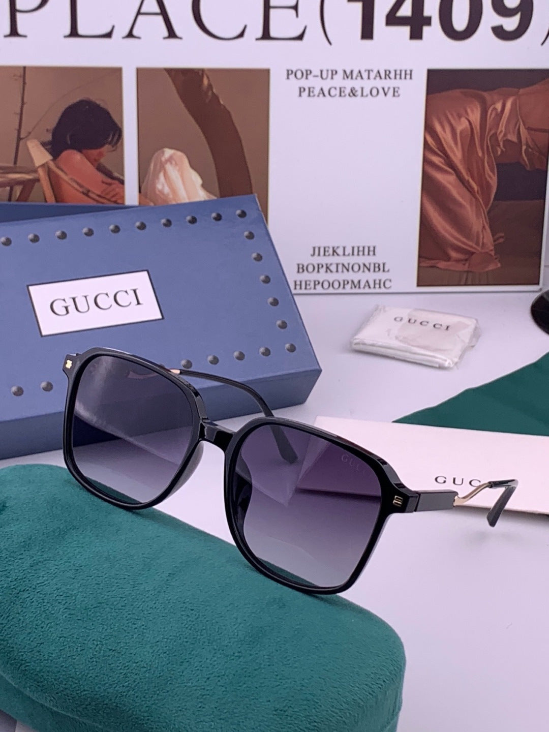 Gucci G7231 Metal Fashion Brown Lens Sunglasses for Men & Women - 371605 - detail image 2