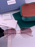 Gucci G35811 Metal Square Gold Lens Sunglasses for Men & Women - 371579