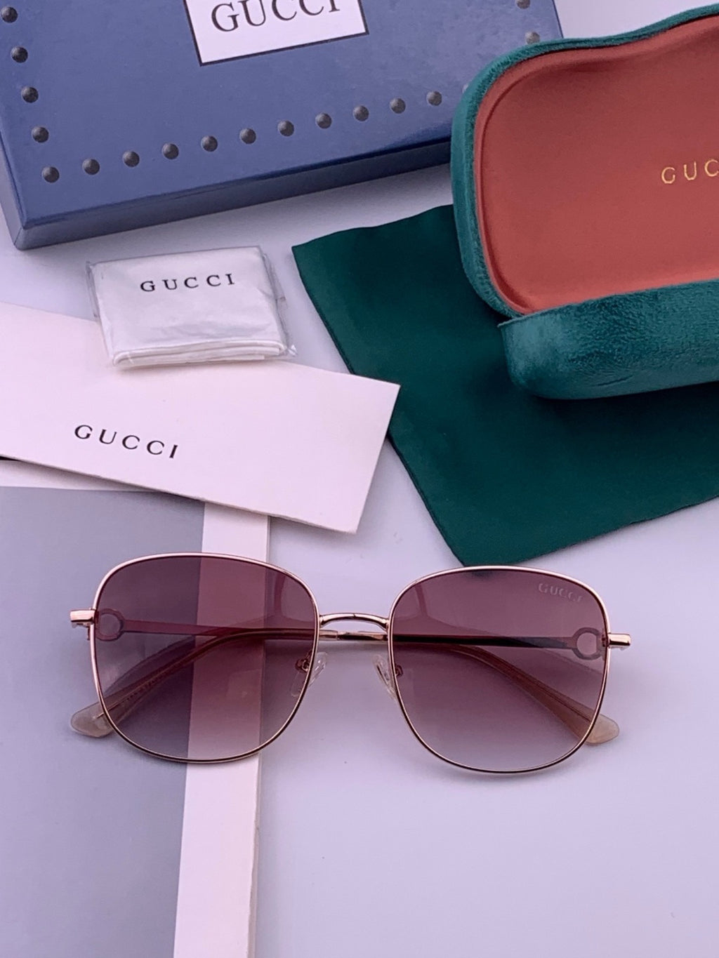 Gucci G35811 Metal Square Gold Lens Sunglasses for Men & Women - 371579 - detail image 7