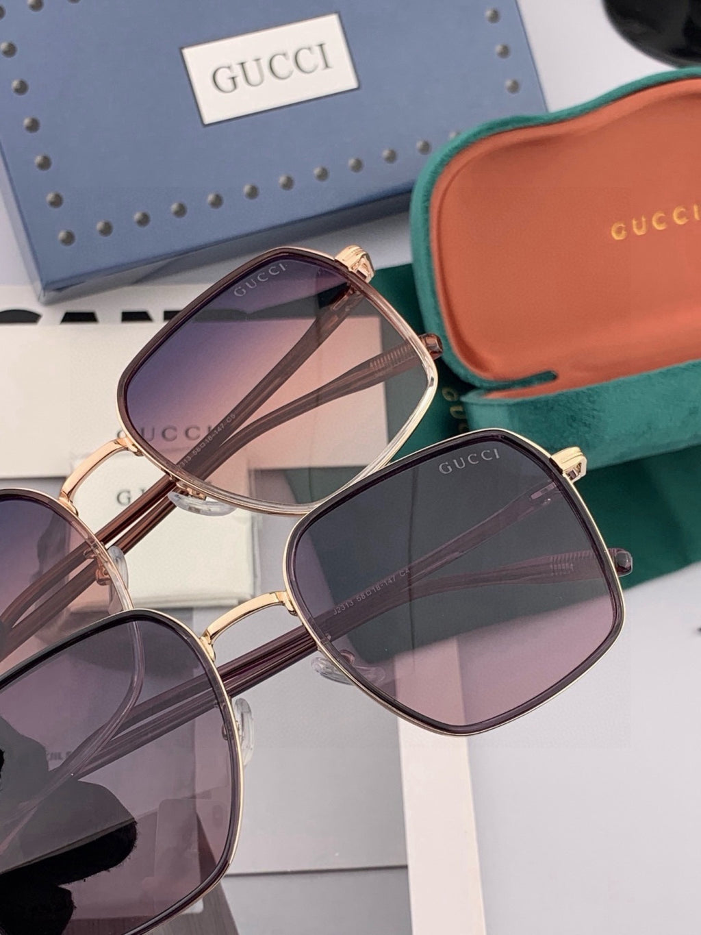 Gucci G1323 Polarized Square Black Lens Sunglasses for Men & Women - 371581 - detail image 5