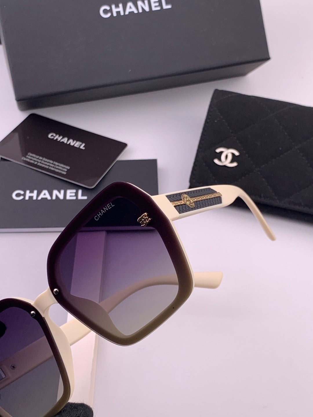 Chanel CH8519 Polarized Square Brown Lens Sunglasses for Women - 371799 - detail image 4