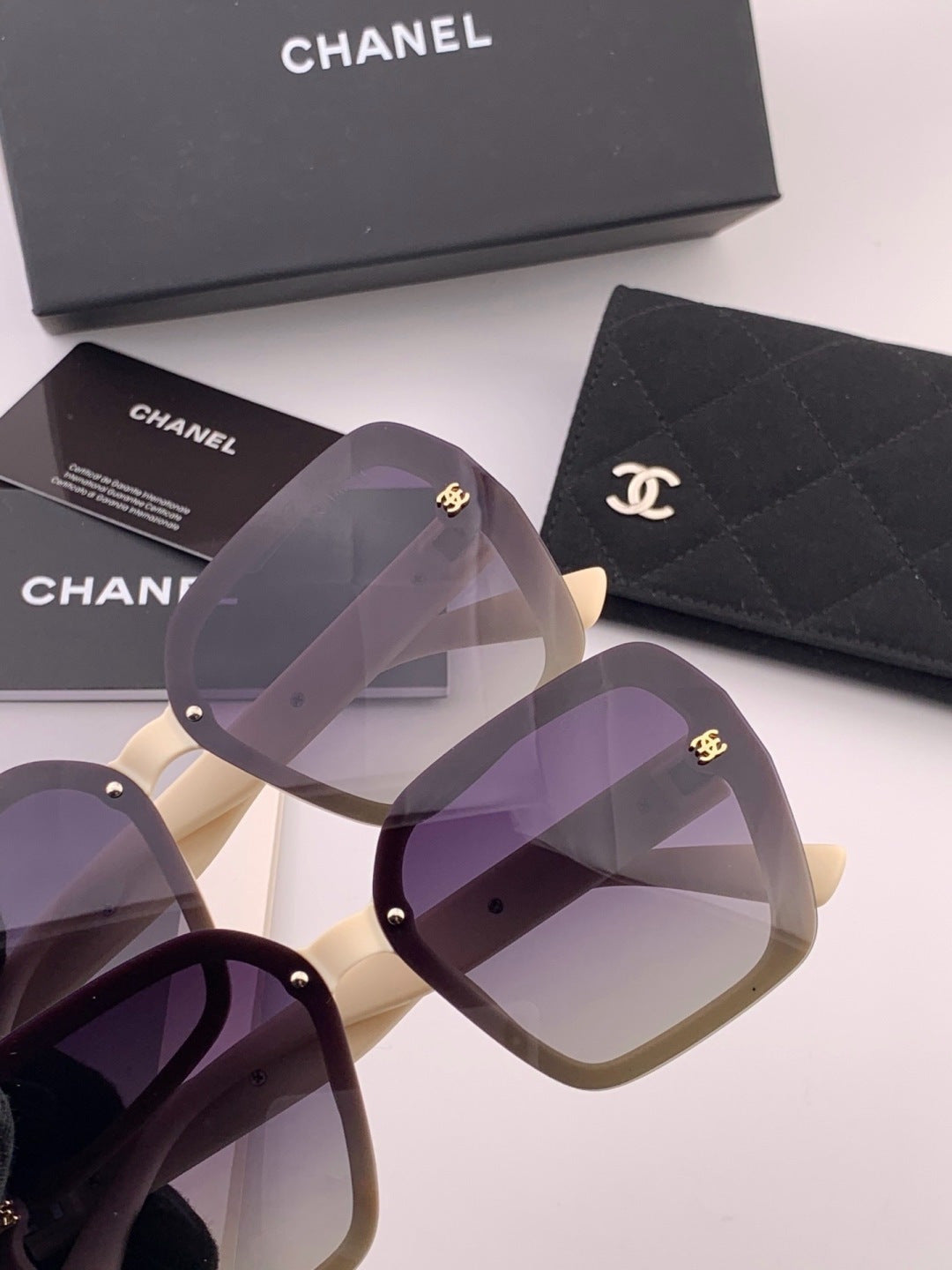 Chanel CH8519 Polarized Square Brown Lens Sunglasses for Women - 371799 - detail image 5