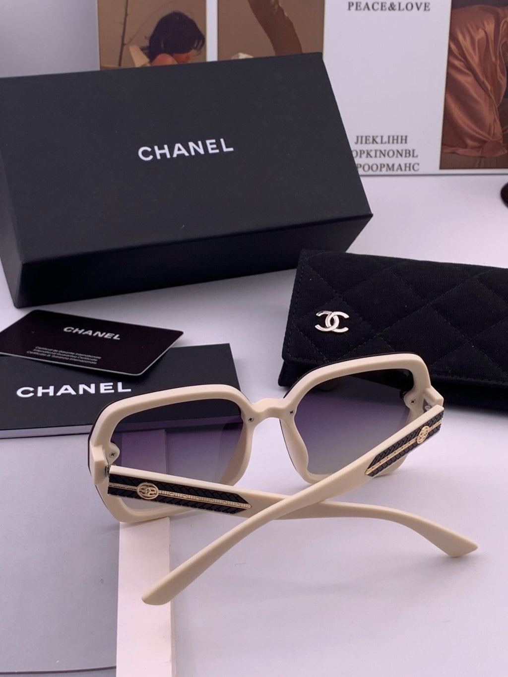 Chanel CH8519 Polarized Square Brown Lens Sunglasses for Women - 371799 - detail image 6