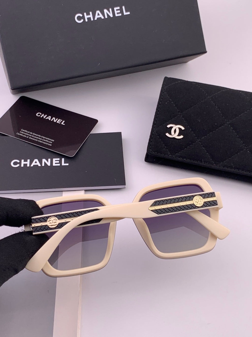 Chanel CH8519 Polarized Square Brown Lens Sunglasses for Women - 371799 - detail image 3
