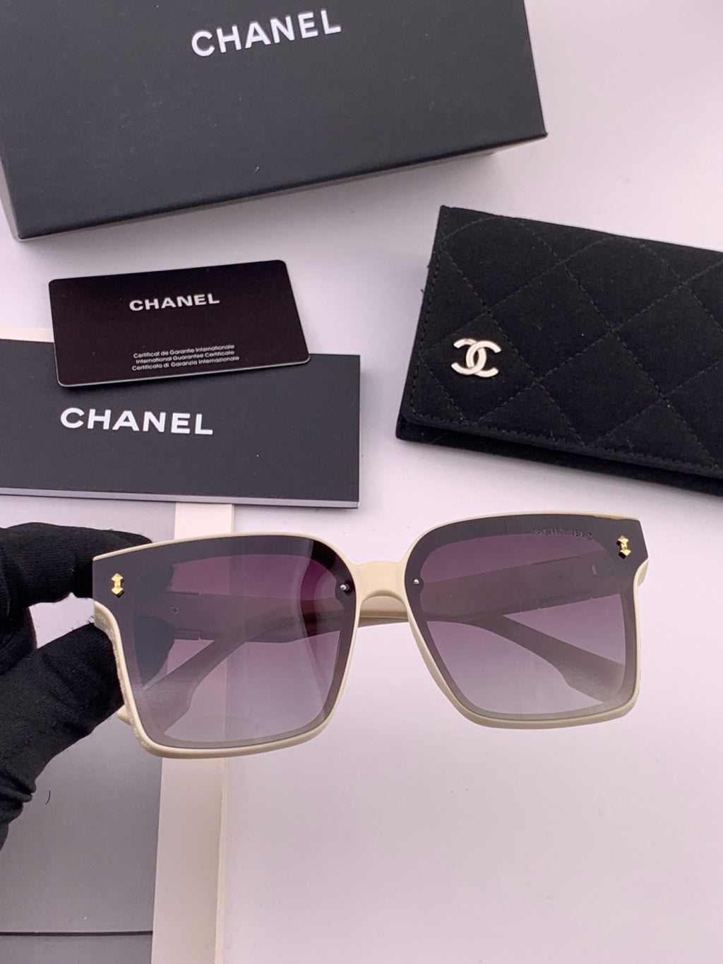 Chanel CH0279 Polarized Square Brown Lens Sunglasses for Women - 371801 - detail image 6