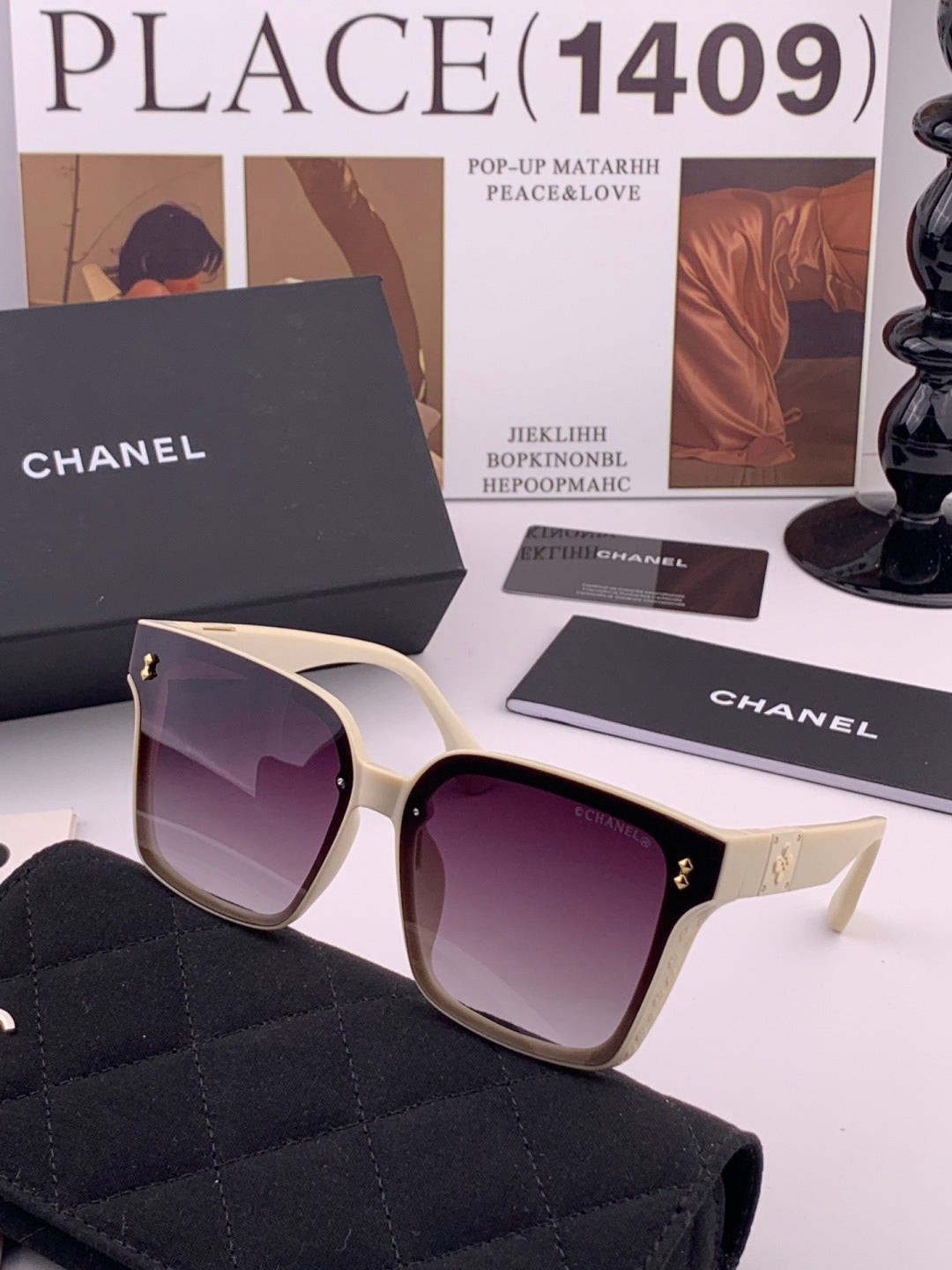 Chanel CH0279 Polarized Square Brown Lens Sunglasses for Women - 371801 - detail image 2