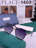 Gucci G9079 Lightweight Rimless Brown Lens Sunglasses for Women - 371584
