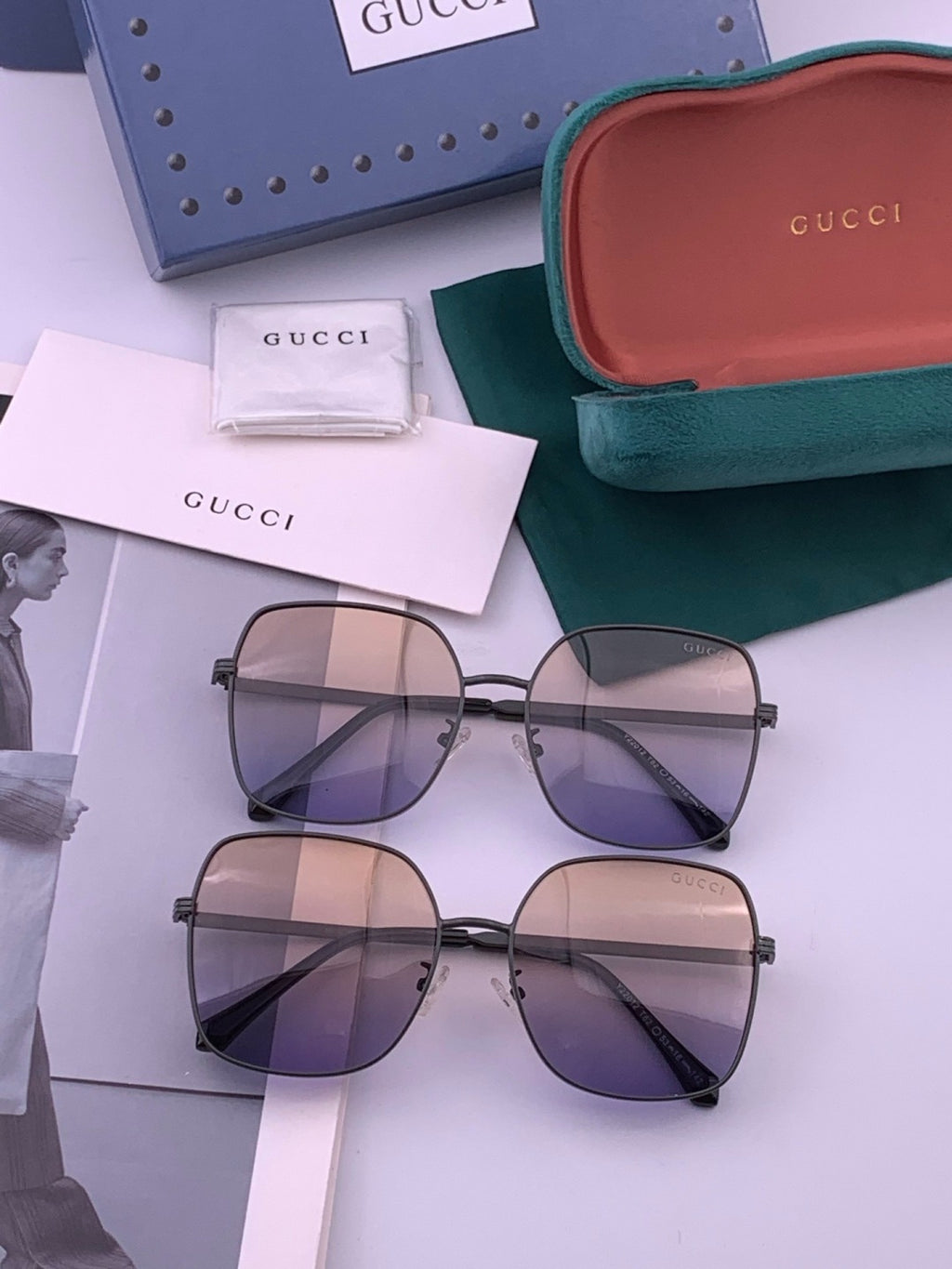 Gucci G22201 Metal Fashion Red Lens Sunglasses for Men & Women - 371590 - detail image 7