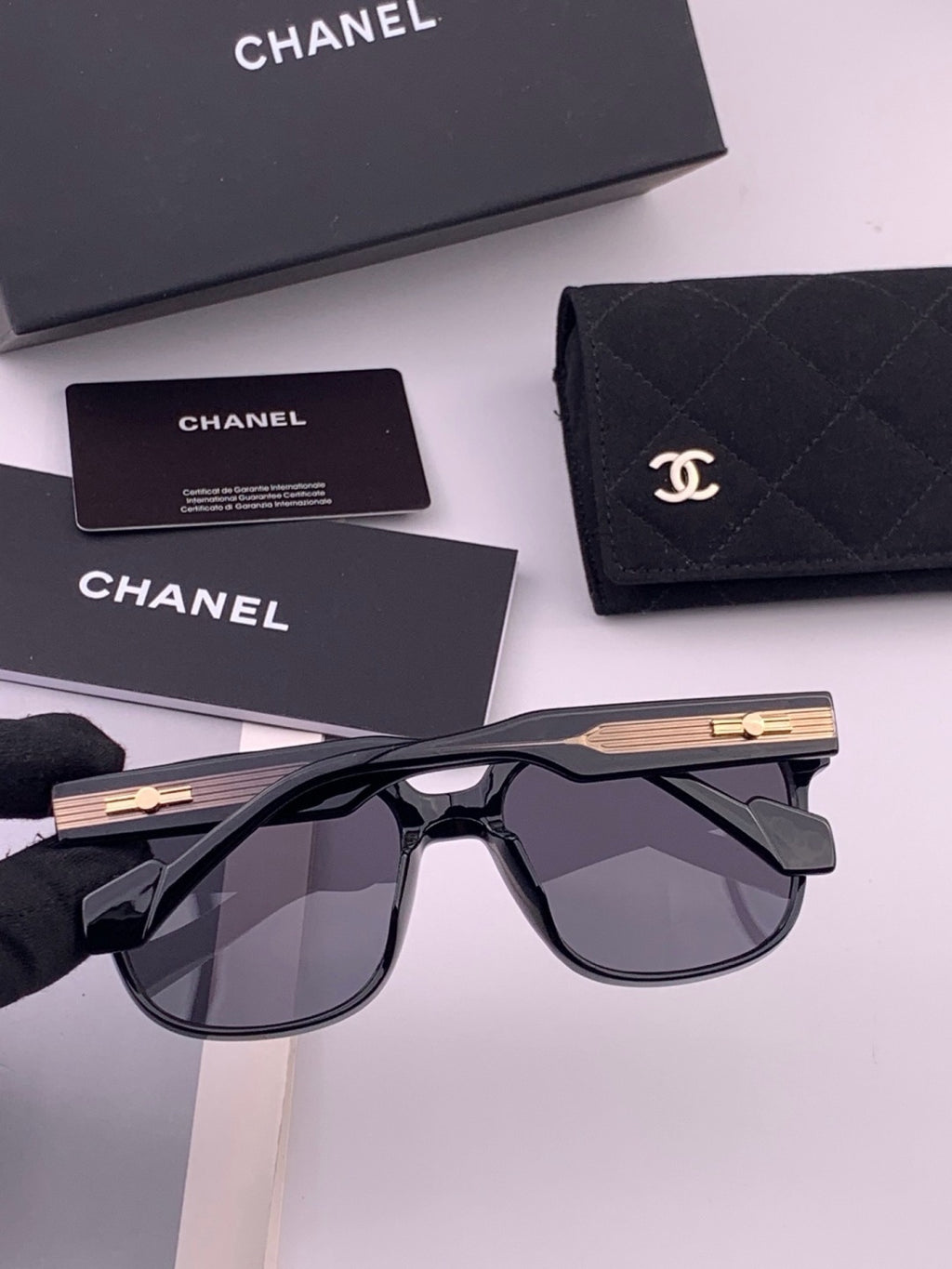 Chanel CH2104 Polarized Square Brown Lens Sunglasses for Women - 371803 - detail image 3