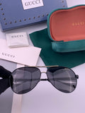 Gucci G3081 Polarized Aviator Black Lens Sunglasses for Men & Women - 371592