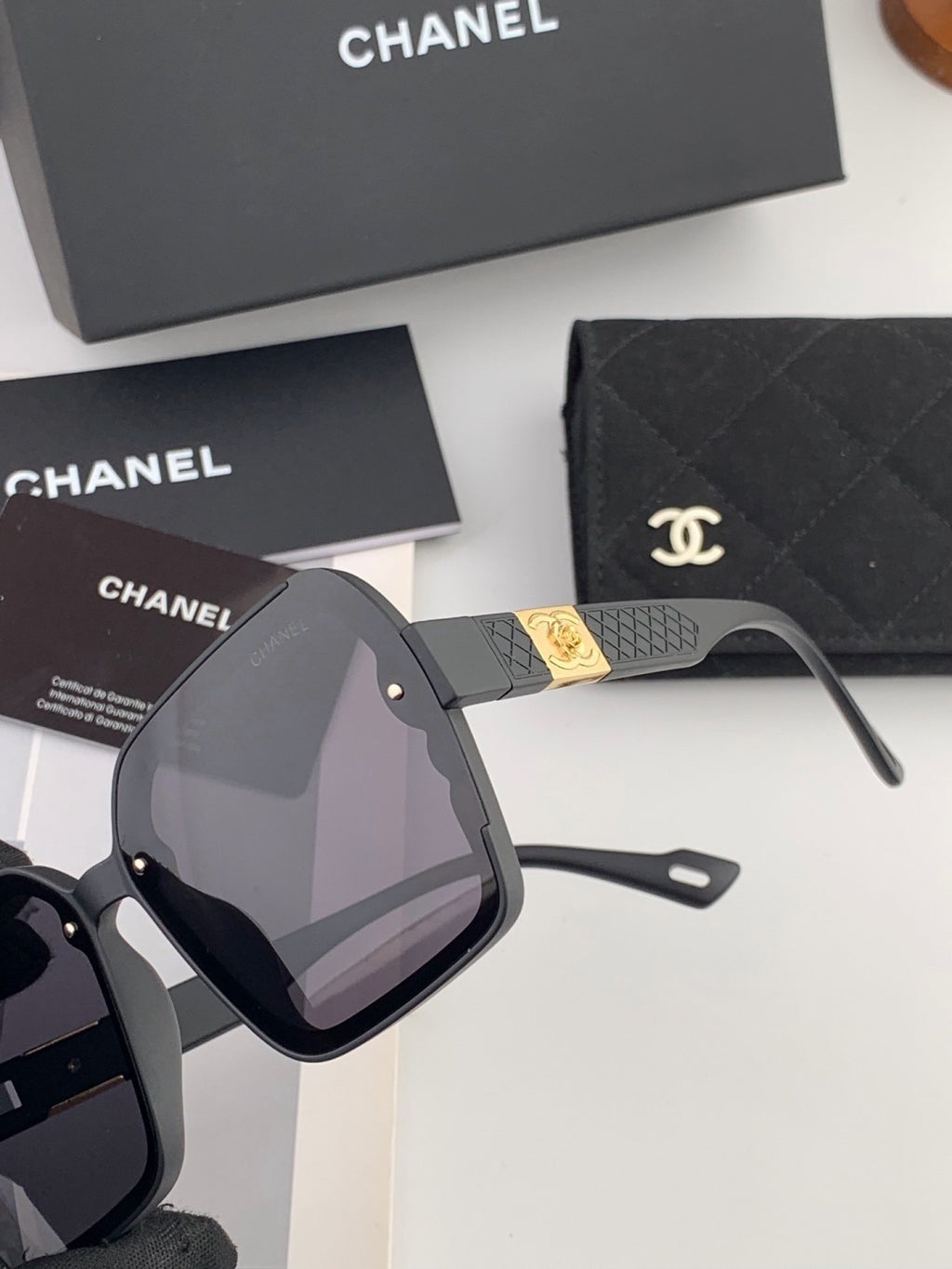 Chanel CH1855 Polarized Square Red Lens Sunglasses for Women - 371804 - detail image 3