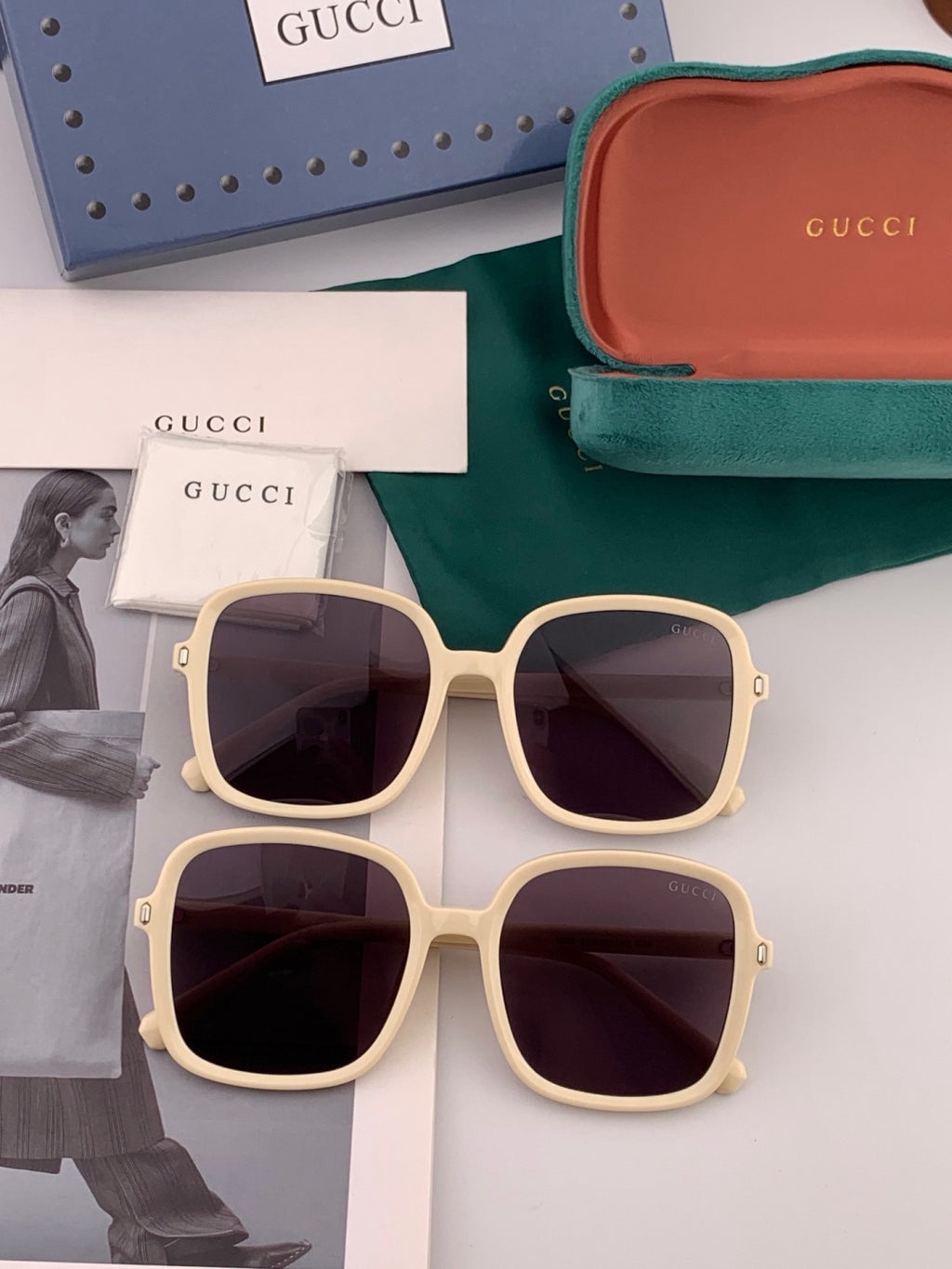 Gucci G5107 Square Red Lens Sunglasses for Men & Women - 371574 - detail image 7