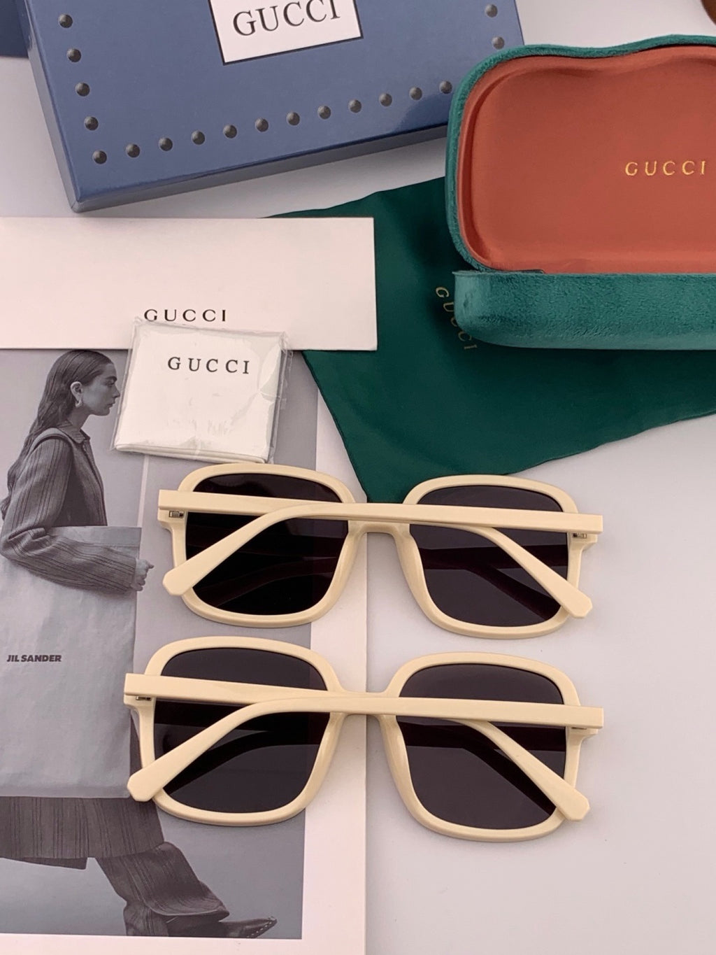 Gucci G5107 Square Red Lens Sunglasses for Men & Women - 371574 - detail image 6