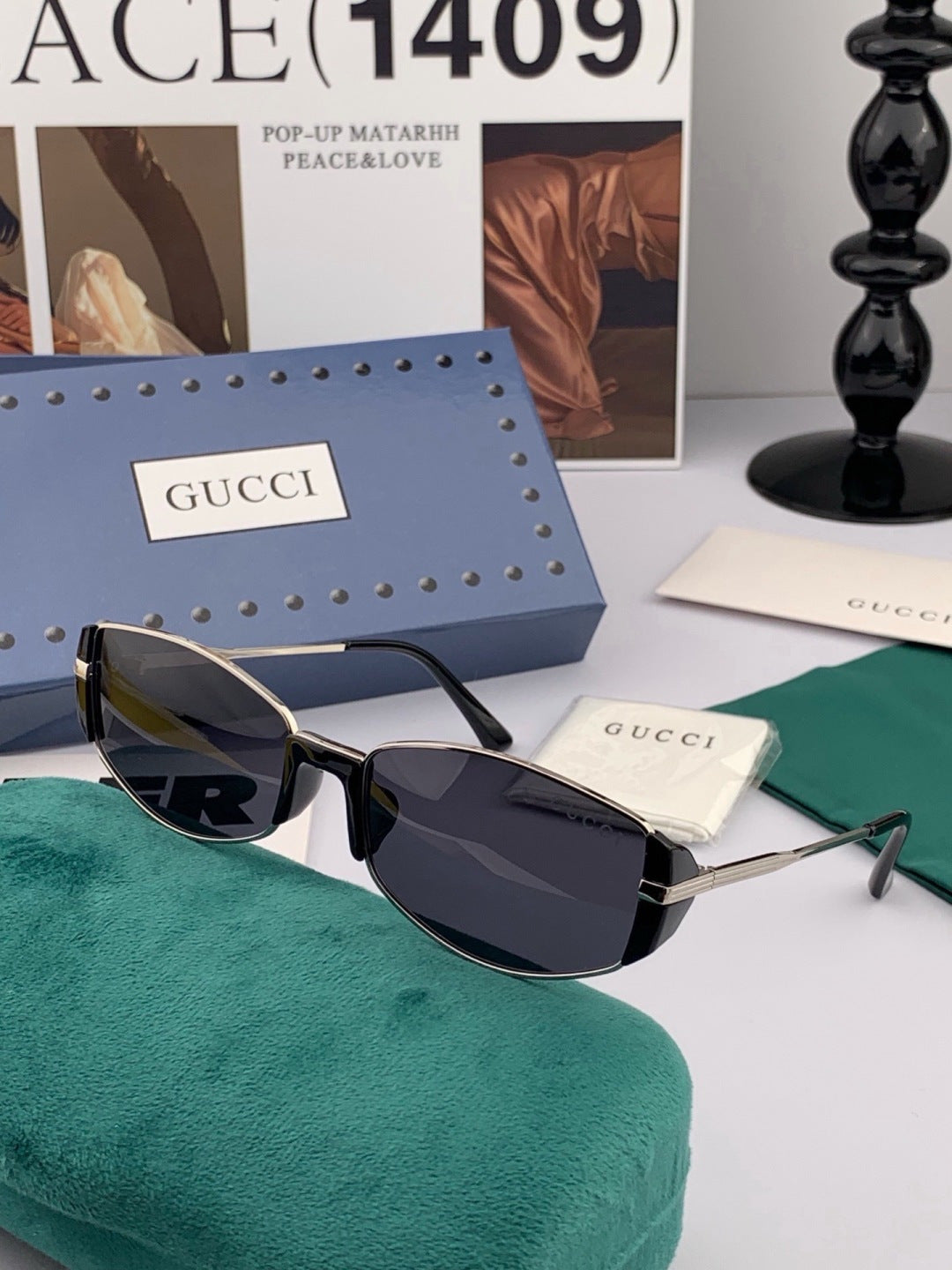 Gucci G2827 Polarized Oversized Red Lens Sunglasses for Men & Women - 371576 - detail image 4