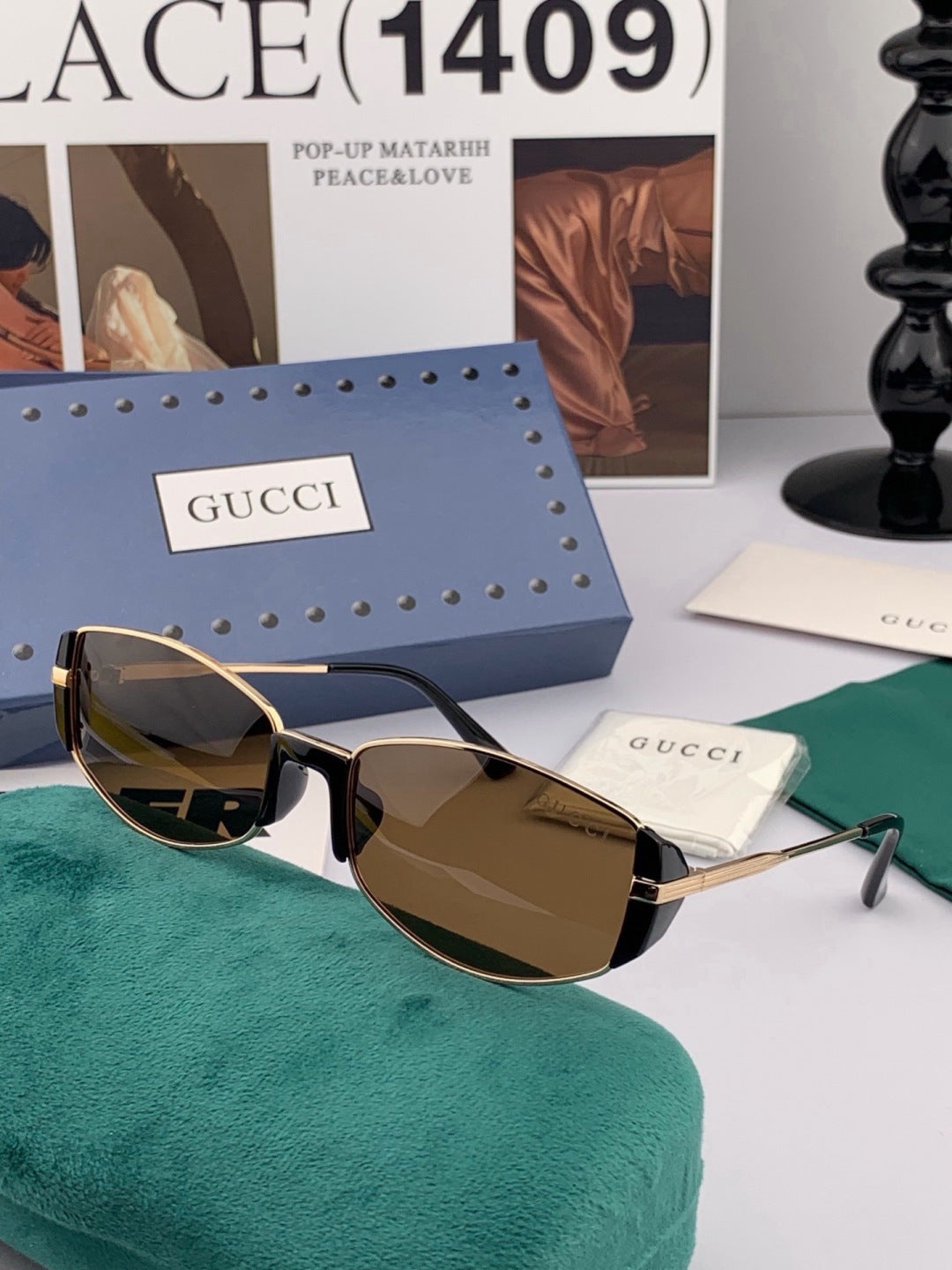 Gucci G2827 Polarized Oversized Red Lens Sunglasses for Men & Women - 371576 - detail image 5