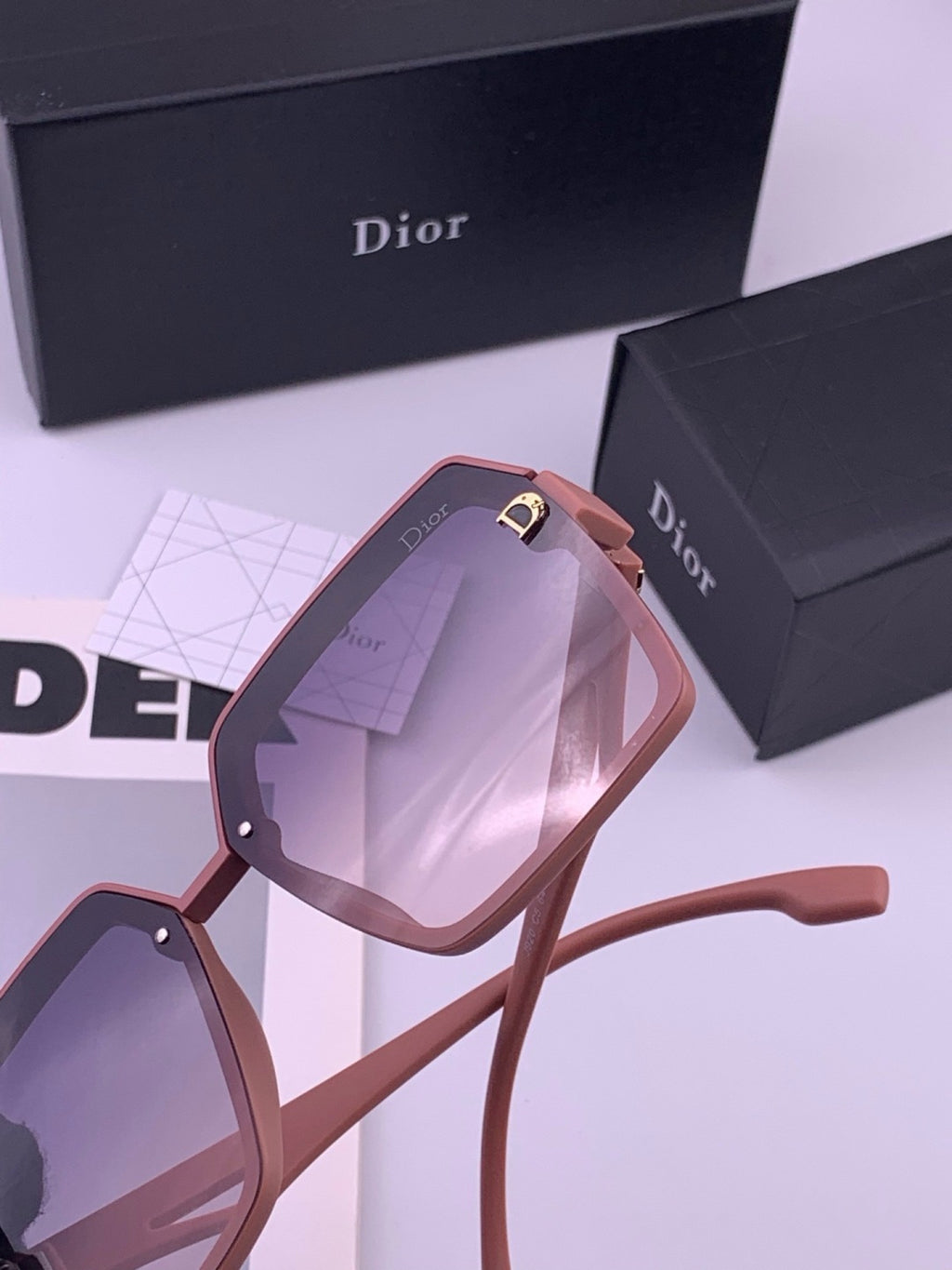 Dior CD092 Polarized Square Red Lens Sunglasses for Women - 371885 - detail image 3