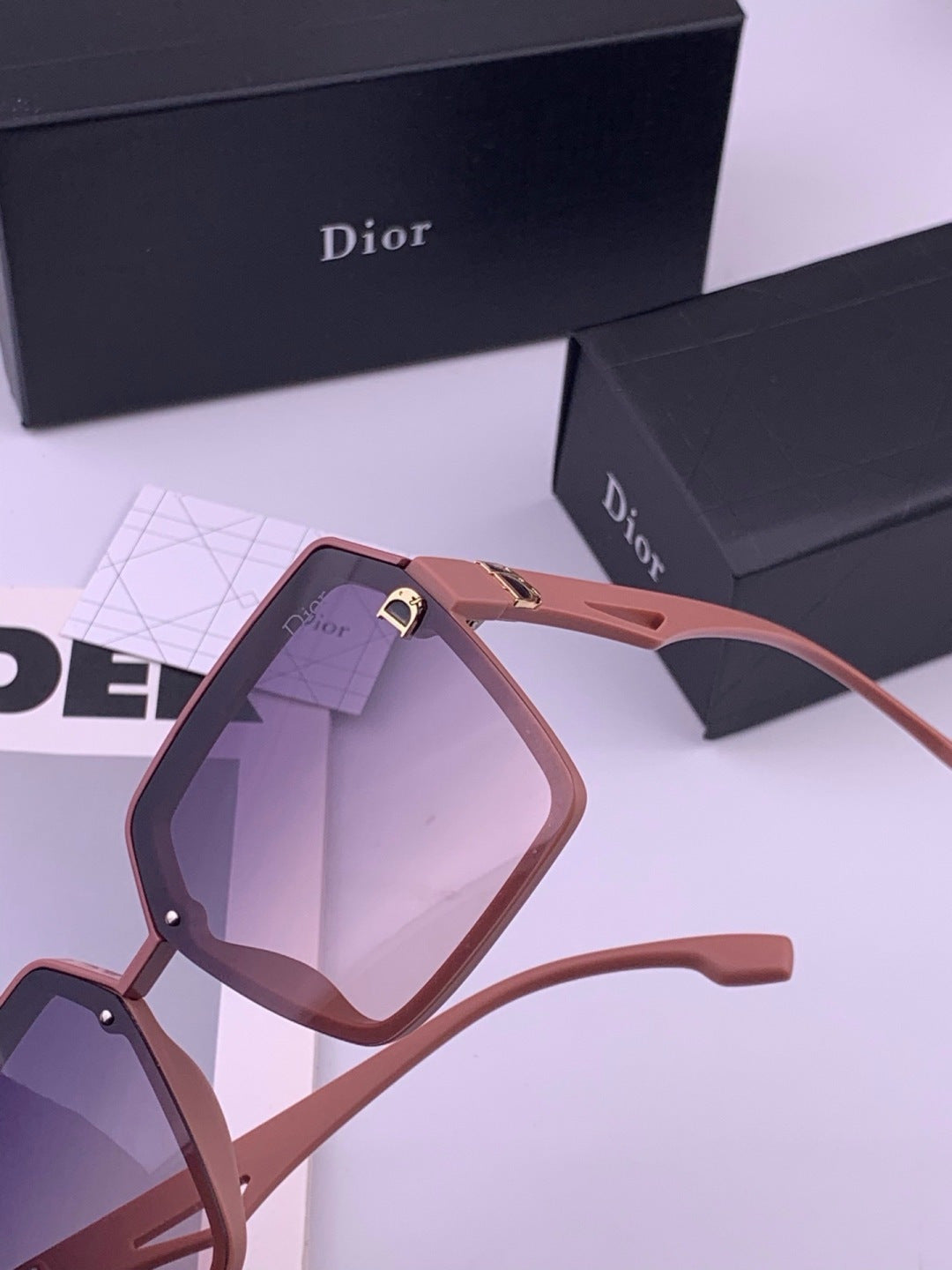 Dior CD092 Polarized Square Red Lens Sunglasses for Women - 371885 - detail image 2