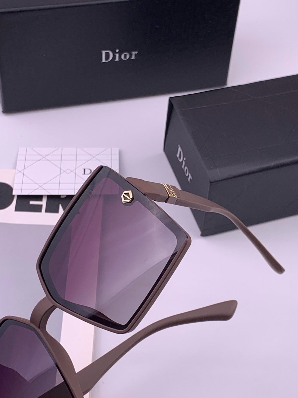 Dior CD9781 Polarized Square Black Lens Sunglasses for Women - 371886 - detail image 3