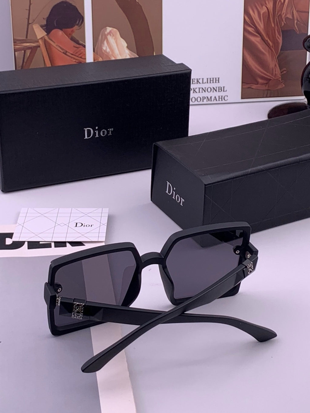 Dior CD9781 Polarized Square Black Lens Sunglasses for Women - 371887 - detail image 5