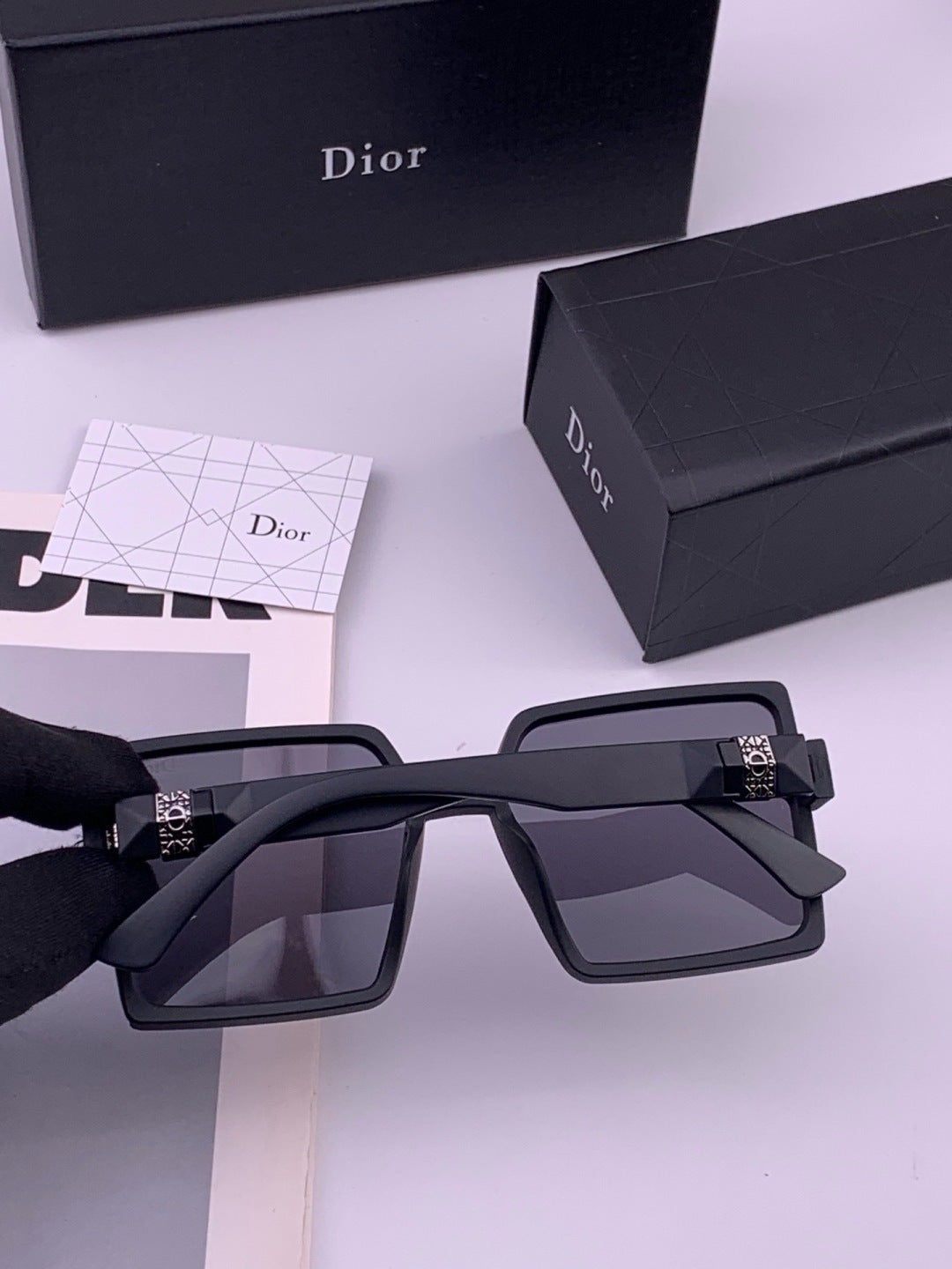 Dior CD9781 Polarized Square Black Lens Sunglasses for Women - 371887 - detail image 3