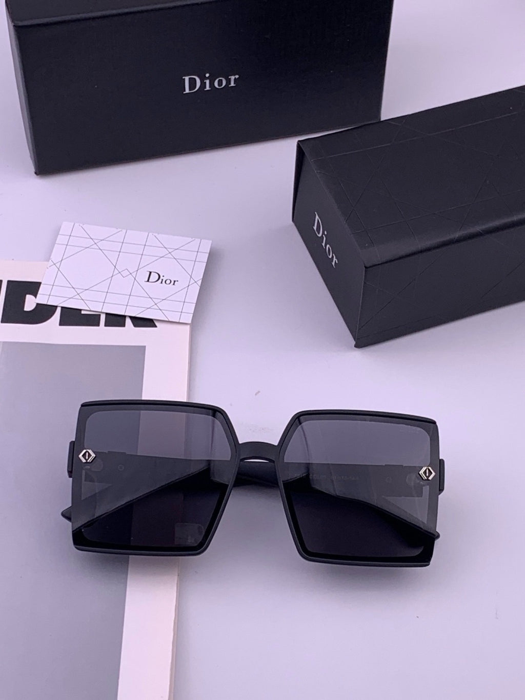 Dior CD9781 Polarized Square Black Lens Sunglasses for Women - 371887 - detail image 4